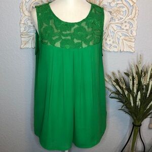 Green Baby Doll Top Large